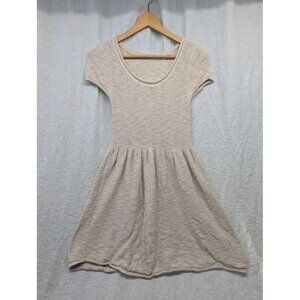 Kimchi Blue women's size small ivory knit short sweater dress scoop neck D8
